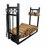 823888563807 Fire Beauty Fireplace Log Rack With Kindling Holder