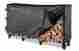 82443 Landmann New Firewood Rack With Cover 8 Feet Black Storage Holder Outdoor