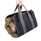 828hba0280-bk Parkside Wind Firewood Log Carrier Canvas Wood Tote Water Resistant