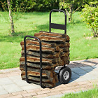 83-dt5199 Earth Worth Firewood Log Cart Wood Black 819732020558