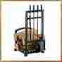 88221 Fireplace Log Holder Tool Set Steel Rustic Style Neatly Organize Logs Home 719915188221