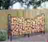 88900 Firewood Log Rack Fireplace Heavy Duty Storage Holder Outdoor Metal Steel Wood 700535388900