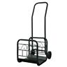 07451129892831 92831 Firewood Rack Black Decorative Steel Wheeld Cart With 7451129892831