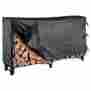 95948 Landmann Firewood Log Rack Two Section Cover 8 Foot Steel Outdoor Storage Fire Black New 670550495948