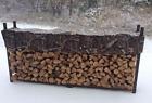96wrc-camo-black Woodhaven Firewood Black Rack Mossy Oak Cover