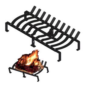 Ry-bz-02 Abrank 24in Fireplace Grates Solid Steel Heavy Duty Log Outdoor/ind