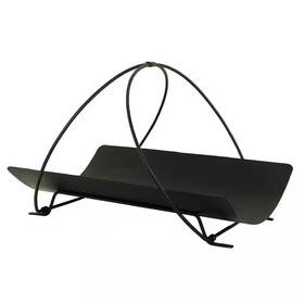 Achla Designs 313020867875 15 Inch W Black Petite Panier Firewood Rack Basket