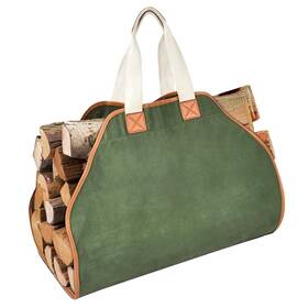 Aderfia 704674419648 Firewood Carrier - Large 40 Inch X19 Waxed Canvas Log Tote Bag Wood C