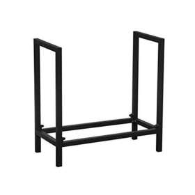 Aeiniweraabbcc 011583951063 Firewood Rack Log 24 Inch Indoor/outdoor Fire Wood Storage Black Steel F