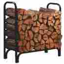 Afushg1018 Ainfox 4 Feet Firewood Storage-holder Rack Log Holder Heavy Duty Steel Black Garden Use 814644029248