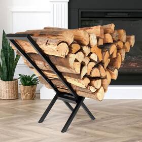 Ajart 730637817770 Firewood Log Rack Indoor 32 Inch Heavy Duty Outdoor Holder For Indo