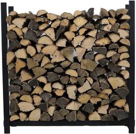 Wr4nc  Alexander Mfg. Woodhaven Black 4 Foot Heavy Duty 1/4 Cord Firewood Storage Log Rack No Cover