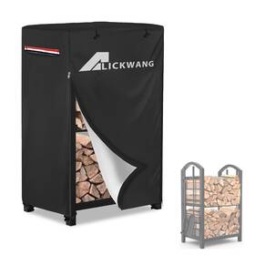 600d Alickwang 717038869850 17 Inch Firewood Rack Cover Heavy Duty Waterproof Outdoor Stora
