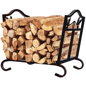 Alpulon 711181652932 14.5 Inch H X 17 D 12.5 W Outdoor Folding Steel Firewood Rack Wood Stor