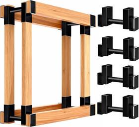 Amagabeli Garden & Home 445020694687 Set Of 4 Pack Outdoor Firewood Log Storage Rack Bracket Kit Fireplace