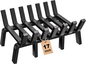 Amagabeli Garden & Home 445038386338 Fireplace Grate 17 Inch With 8 Support Legs Solid Steel Heavy Duty Fir