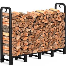 Amagabeli Garden & Home 895242603296 5ft Firewood Log Rack Outdoor Holder For Fireplace Heavy Duty Wood Stacke