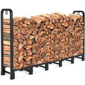 Amagabeli Garden & Home 895242603302 6ft Firewood Log Rack Outdoor Holder For Fireplace Heavy Duty Wood Stacke