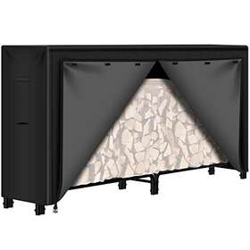 Amagabeli Garden & Home 897105987468 And 8ft Firewood Log Rack Cover Weather Resistant Outdoor