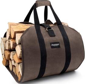 Fireplace214 Amagabeli Garden Home Firewood Carrier Bag Canvas Waxed Large Log Tote Carrying Ind