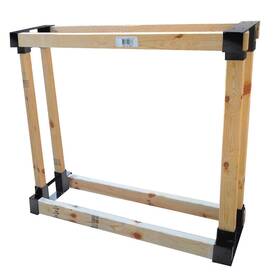 Anleolife 792990098869 Outdoor Firewood Log Rack Bracket Kit Fireplace Wood Storage Holder - Adjust