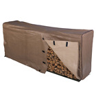Aplrc962442b Abba Patio Firewood Log Rack Cover Waterproof Brown 6970879831828