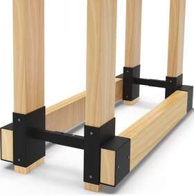 Artibear 689721311963 Depth Adjustable Firewood Rack Brackets For Outdoor 2x4 Wood Storage