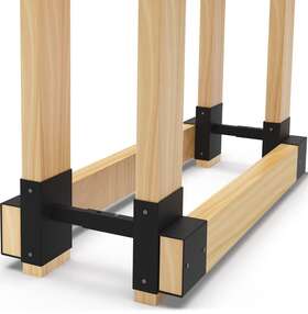 Abr-ofrb-01 Artibear Depth Adjustable Firewood Rack Brackets For Outdoor 2x4 Wood Storag