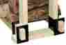 B000i1pno4 4 Log Rack Brackets Firewood Black Wood Storage Holder Fireplaces Cord Steel New 885308893635