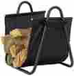 B73090bk Amagabeli Fireplace Log Holder With Canvas Carrier Black 714367086545