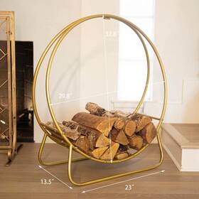 4-cord Barton 96320 Heavy-duty Firewood Rack 30 Inch X 32.8 1/4-cord Storage Capacity In Gold