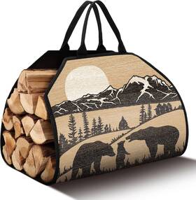 Sij3583 Barydat Large Firewood Carrier With Handles 39 X 18 Inches As Pictures Shown