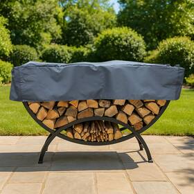Becony 419391670341 Curved Firewood Rack Cover - Half Round Log Wood Ring Trap Pile Storage Prote