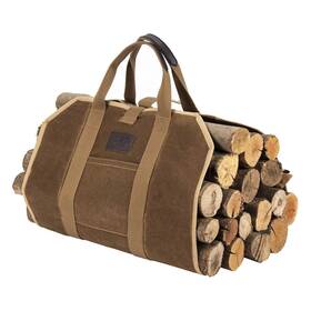 Bhd Beauty 735722220442 Firewood Fireplace Carrier Logs Tote Holder 20 Oz Waxed Canvas Sturdy Bag