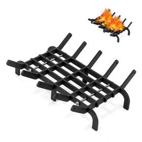 Ts-017 Biggerfire Fireplace Grates 16 Inch Grate Heavy Duty High Carbon Steel Firepl