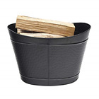 Bin-01bk Minuteman International Log Basket Black 719908343804