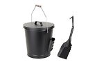 Black Set Shovel Stoves Bucket Tools Clean Fireplace Log Ash Wood Lid