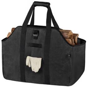 Hmfc2201-bg23 Bonthee Firewood Carrier Bag Waxed Canvas Waterproof Extra Large Log Holder F