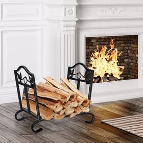 Branded01 445037894872 Foldable Firewood Log Rack Steel Wood Storage Holder
