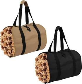 Breenhill 711181104523 2pcs Firewood Bag Carrier Durable Log Tote Wood Holder Fir