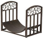 Bronze Scrolls Log Bin Brushed Fire Rack Storage Elegant Organizer