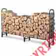 Bt500 Landmann Firewood Log Rack Wood Storage Holder Outdoor Heavy Duty W Cover Fireplace Metal