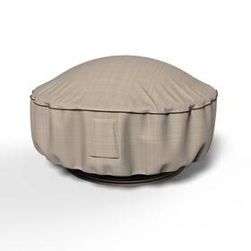 Budge 018397359151 Neverwet Mojave Patio Fire Pit Cover Black Ivory 36 Inch Diameter X 15 Drop