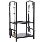 Ca820-1430241 Homcom Heavy Duty Firewood Rack Wood Storage Holder 095509794321