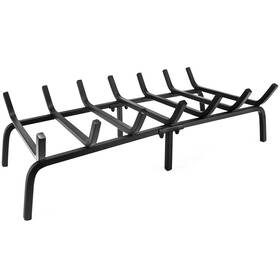 Cadani 730975212572 Fireplace Grate 24 Inch Fire - Cast Iron Log With 7 Solid S
