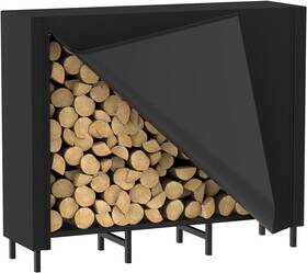 Caduke 711181045925 4ft Firewood Rack Outdoor With Cover Log For Fireplace Fire