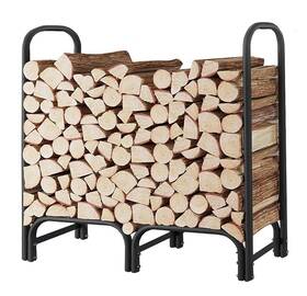 Calidola 974380751194 4ft Firewood Rack Heavy Duty Indoor Outdoor Storage Log With Co
