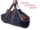 Canvas Pa Log Tote Carrier Firewood Wood Bag Holder Fireplace Fire Heavy Duty Caddy 747865508226