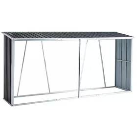 131.5 Cesicia 744759344588 32.7 Inch D X W 62.2 H Galvanized Steel Firewood Storage Log Rack In Dark Gra