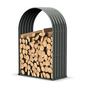 An402yuyx Cesicia Firewood Rack 18 Inch X36 X54 Weather-resistant Durable Steel Storage Gray